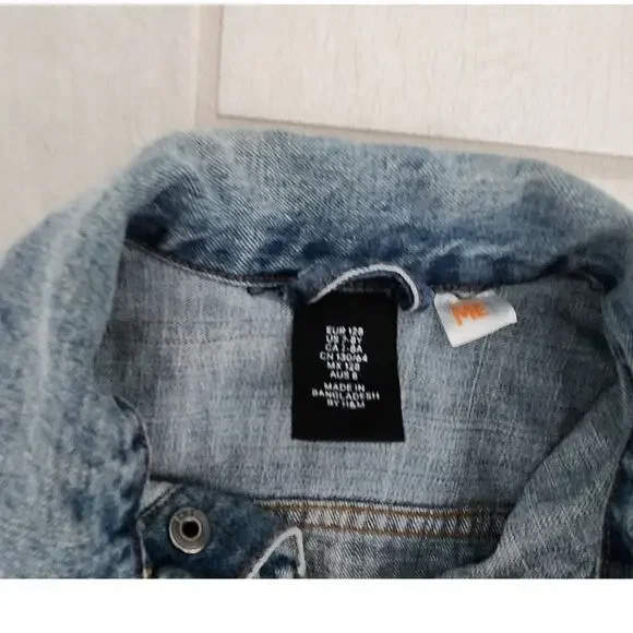 Despicable Me Minions Denim Jacket Kids Size 7-8 Boy Girl Blue Yellow Banana - Picture 3 of 7